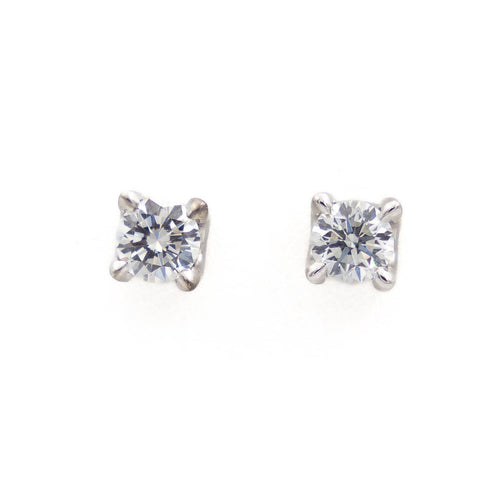 Boucles d'oreilles Boucles d’oreilles puces - Diamants taille brillant en or blanc 18 carats 58 Facettes 1931129CN