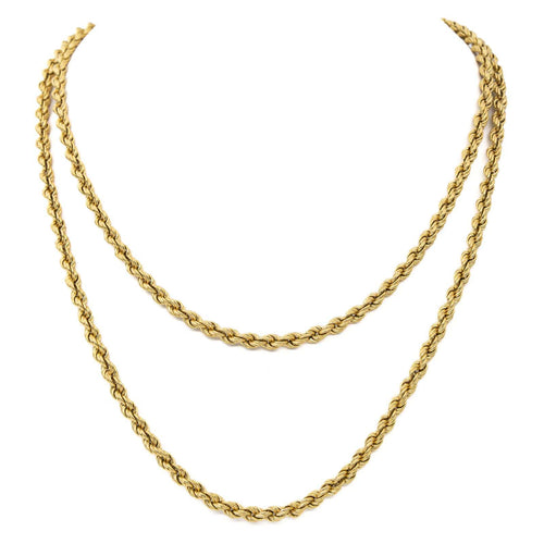 Collier Collier maille corde en or jaune 18 carats 58 Facettes 1696360CN