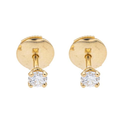 Boucles d'oreilles Boucles d'oreilles puces en or jaune 18 carats et diamants 58 Facettes 2295036CN