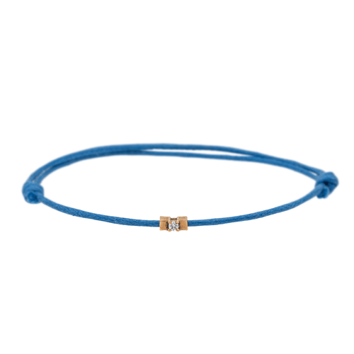 Bracelet Bracelet cordon en or rose 18 carats avec diamant 58 Facettes 578890RV