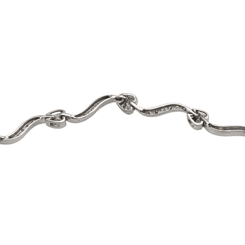 Collier Collier en or blanc 18 carats serti de diamants 58 Facettes 2363223CN