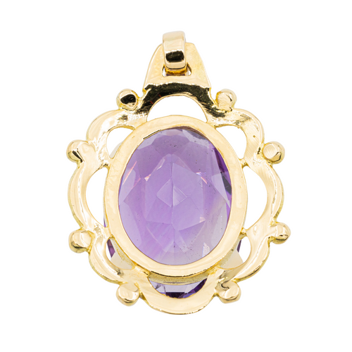 Pendentif Pendentif en or jaune 18 carats avec améthyste 58 Facettes 3105058CN