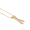 Collier Collier avec pendentif en or jaune et blanc 18 carats et diamants 58 Facettes 3073305CN