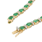 Bracelet Bracelet en or jaune et or blanc 18 carats avec émeraudes et diamants 58 Facettes 3182205CN