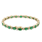 Bracelet Bracelet en or jaune et or blanc 18 carats avec émeraudes et diamants 58 Facettes 3182205CN