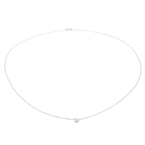 Collier Collier en or blanc 18 carats avec diamant taille brillant 58 Facettes 579048RV