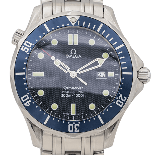 Montre Omega Seamaster Diver - Montre en acier cadran bleu 58 Facettes 3352058RV