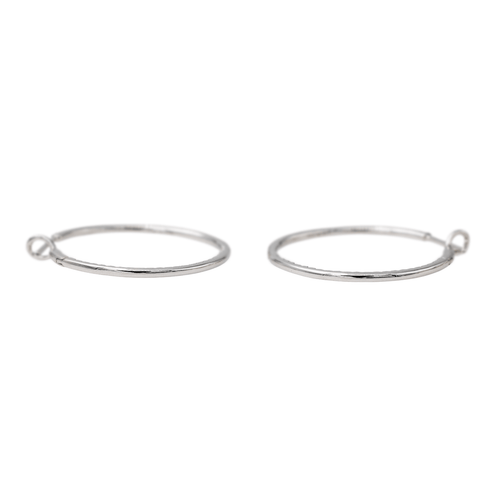 Boucles d'oreilles Créoles - Boucles d’oreilles en or blanc 18 carats et diamants 58 Facettes 3853169RV