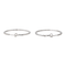 Boucles d'oreilles Créoles - Boucles d’oreilles en or blanc 18 carats et diamants 58 Facettes 3853169RV