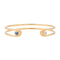 Bracelet Bracelet jonc en or jaune 18 carats avec diamant et saphir 58 Facettes 3105930CN