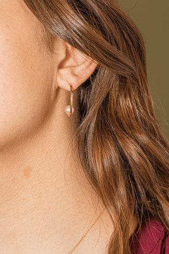 Boucles d'oreilles Boucles d’oreilles en or rose 18 carats avec perles de culture 58 Facettes 3144780CN