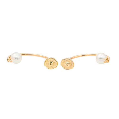 Boucles d'oreilles Boucles d’oreilles en or rose 18 carats avec perles de culture 58 Facettes 3144780CN