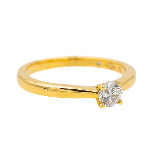 Bague 49 Juliette Paris - Bague solitaire en or jaune 18 carats et diamant 58 Facettes 2638323CN