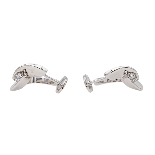Boucles d'oreilles Boucles d’oreilles créoles - Or blanc 18 carats et diamants 58 Facettes 3837304RV