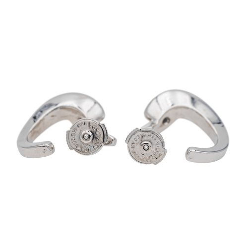 Boucles d'oreilles Boucles d’oreilles créoles - Or blanc 18 carats et diamants 58 Facettes 3837304RV