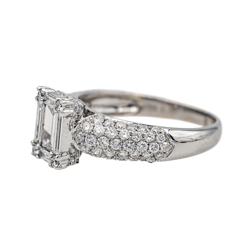 Bague 50 Bague en or blanc 18 carats et diamants 58 Facettes 3477502CN