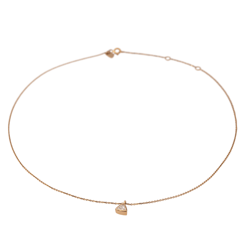 Collier Collier solitaire - Pendentif diamant en or rose 18 carats 58 Facettes 2360820CN