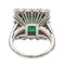 Bague 51 Bague en or blanc 18 carats avec émeraude et diamants 58 Facettes 3981319RV