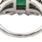 Bague 51 Bague en or blanc 18 carats avec émeraude et diamants 58 Facettes 3981319RV
