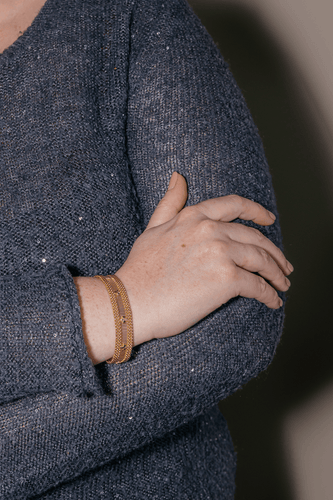 Bracelet Bracelet en or rose 18 carats 58 Facettes 3855410CN