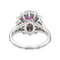 Bague 49 Bague Pompadour en or blanc 18 carats avec rubis et diamants 58 Facettes 3905084CN
