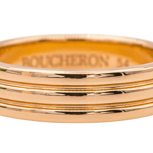 Bague 54 Boucheron Godron - Alliance en or rose 18 carats 58 Facettes 4146852RV