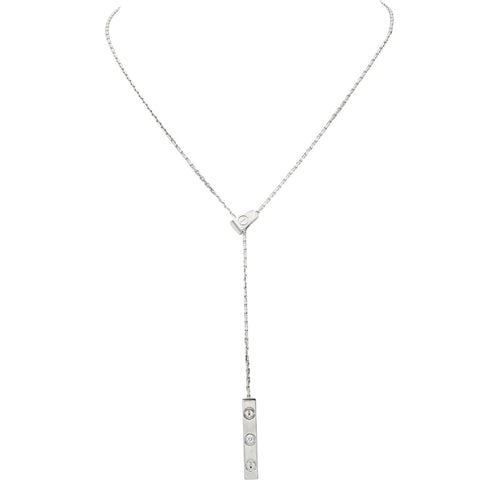 Collier Cartier Love - Collier négligé en or blanc et diamant 58 Facettes 4155735CN