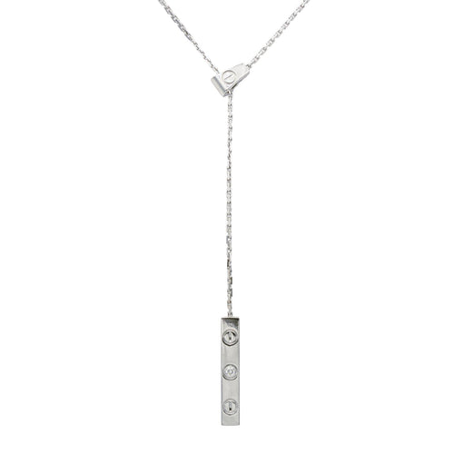 Collier Cartier Love - Collier négligé en or blanc et diamant 58 Facettes 4155735CN