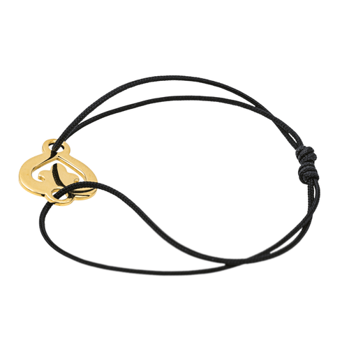 Bracelet O.J. Perrin Légendes - Bracelet cordon cœur en or jaune 18 carats 58 Facettes 4263951RV