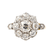 Bague Bague marguerite en or jaune et platine sertie de diamants 58 Facettes 3358946CN