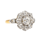 Bague Bague marguerite en or jaune et platine sertie de diamants 58 Facettes 3358946CN