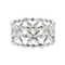 Bague 54 Mauboussin - Bague bandeau à motif floral en or blanc 58 Facettes 4098642RV