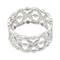 Bague 54 Mauboussin - Bague bandeau à motif floral en or blanc 58 Facettes 4098642RV