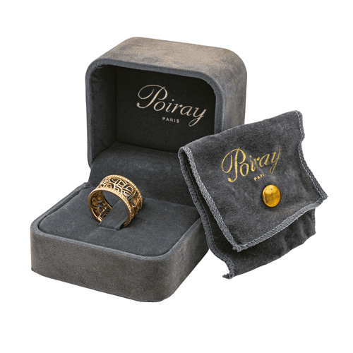 Bague 54 Poiray - Bague Cœur fil en or rose et diamants 58 Facettes 4160472RV