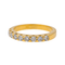 Bague 53 Bague demi-alliance en or jaune 18 carats et diamants 58 Facettes 4113262CN