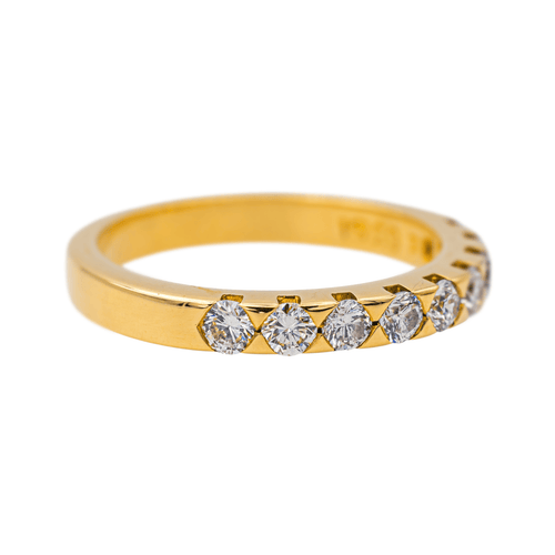 Bague 53 Bague demi-alliance en or jaune 18 carats et diamants 58 Facettes 4113262CN