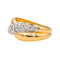 Bague 59 Bague pavée de diamants en or jaune et blanc 18 carats 58 Facettes 4250496CN