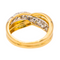 Bague 59 Bague pavée de diamants en or jaune et blanc 18 carats 58 Facettes 4250496CN