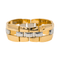 Bracelet Boucheron - Bracelet tank rétro en or jaune, blanc et rose 58 Facettes 4292713CN