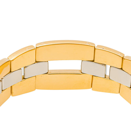 Bracelet Boucheron - Bracelet tank rétro en or jaune, blanc et rose 58 Facettes 4292713CN