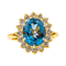 Bague 56 Bague Pompadour en or jaune avec topaze et diamants 58 Facettes 4007997CN