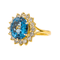 Bague 56 Bague Pompadour en or jaune avec topaze et diamants 58 Facettes 4007997CN