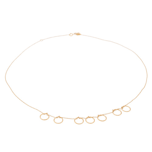 Collier Ginette NY - Collier Tiny Seven Circles en or rose 18 carats 58 Facettes 2646753CN