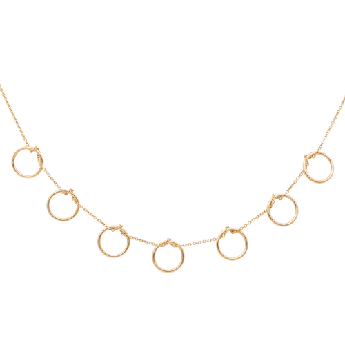 Collier Ginette NY - Collier Tiny Seven Circles en or rose 18 carats 58 Facettes 2646753CN