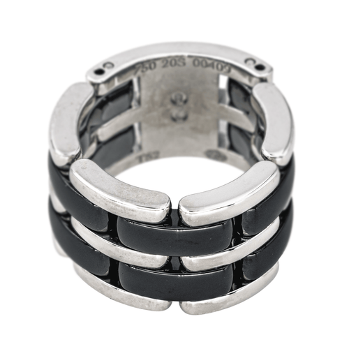 Bague 52 Chanel Ultra - Bague grand modèle en or blanc 18 carats et céramique 58 Facettes 4416095RV