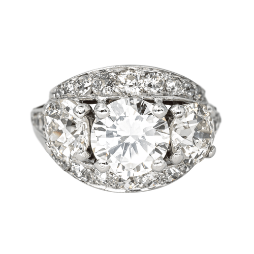 Bague 54 Art déco - Bague en platine, or blanc et diamants 58 Facettes 4387238CN