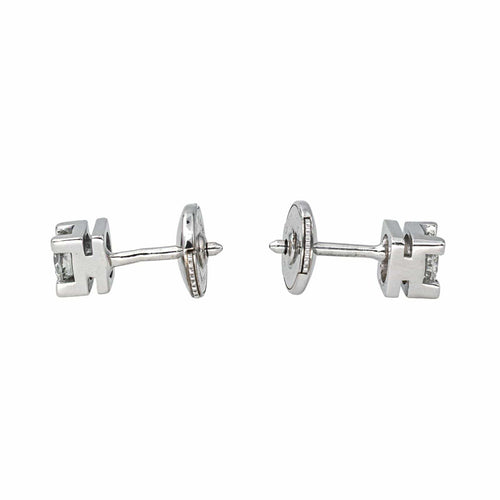 Boucles d'oreilles Boucles d’oreilles puces - Or blanc 18 carats et diamants 58 Facettes 4520967RV