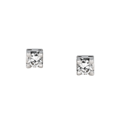 Boucles d'oreilles Boucles d’oreilles puces - Or blanc 18 carats et diamants 58 Facettes 4520967RV