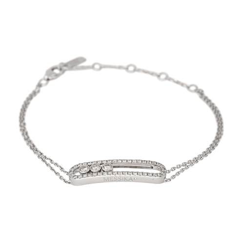 Bracelet Messika Move Classique - Bracelet en or blanc et diamants 58 Facettes 4565767RV