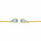 Boucles d'oreilles Boucles d’oreilles pendantes en or jaune 18 carats et topazes 58 Facettes 4377136RV